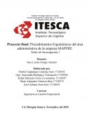 Procedimientos Ergonómicos del área administrativa de la empresa MAPFRE