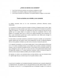 Como se declara una variable y una constante. Página 1