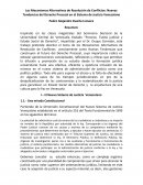 Los Mecanismos Alternativos de Resolución de Conflictos: Nuevas Tendencias del Derecho Procesal en el Sistema de Justicia Venezolano