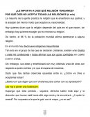 LE IMPORTA A DIOS QUE RELIGION TENGAMOS