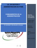 Actividad 2. Alta dirección y de apoyo. Fundamentos de la Administracion