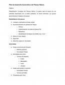 Plan de desarrollo Ecoturistico del Parque Natura