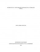 INFORME RETOS Y OPORTUNIDADES PERSONALES EN LA FORMACIÓN VIRTUAL