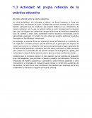 MI PROPIA REFLEXIÓN DE LA PRÄCTICA EDUCATIVA