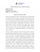 Legislación Ambiental del Ecuador