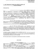 Escrito de juicio de identidad