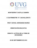 LA ÉTICA EN LA TOMA DE DECISIONES