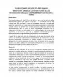 LA SATISFACCIÓN DE LAS NECESIDADES HUMANAS: COMPROMETIENDO LA VIDA EN LA TIERRA