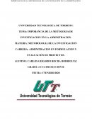 Importancia de la Metodologia de la Investigacion en la Administracion