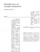 Moralidad, ética y ley: Conceptos introductorios
