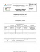 Procedimiento de trabajo en altura