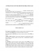 CONTRATO EXCLUSIVO DE EDICION DE OBRAS MUSICALES
