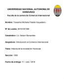 Historia de la moneda en Honduras