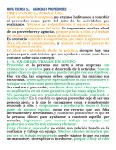 Agencias y proveedores