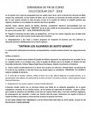 CEREMONIA DE FIN DE CURSO CICLO ESCOLAR 2017 - 2018