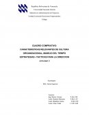 CARACTERISTICAS RELEVANTES DE CULTURA ORGANIZACIONAL, MANEJO DEL TIEMPO