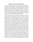 Origen y evolución del derecho mercantil