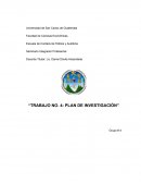 Trabajo no. 4: Plan de investigación
