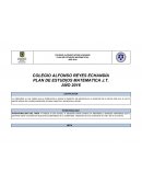 PLAN DE ESTUDIOS MATEMATICA