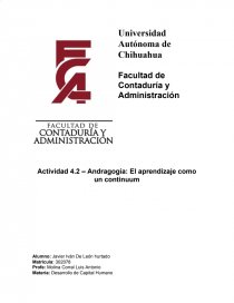 Andragogía: El aprendizaje como un continuum. Página 1