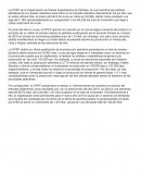 La OPEP es la Organización de Países Exportadores de Petróleo