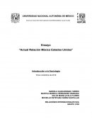 Actual relación México-Estados Unidos