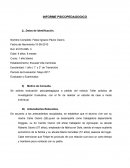 Informe psicopedagogico TDA