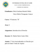 Tesis trascendentales en Derecho por parte de Santo Tomás de Aquino