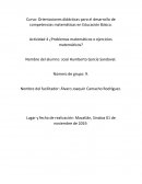 Actividad 4 ¿Problemas matemáticos o ejercicios matemáticos?