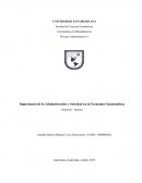 Importancia de la Administracion y Sociedad en la Economia Guatemalteca
