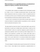 Efecto del tabaco en la capacidad pulmonar y la saturación en sangre de mujeres y hombres entre 40 y 60 años