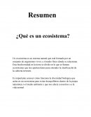 Resumen ¿Qué es un ecosistema?