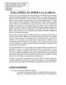 WALL STREET: EL PODER Y LA AVARICIA