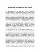 Ensayo sobre las trampas de privatizacion