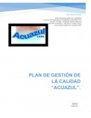 Plan de gestión de la calidad "Aguazul"