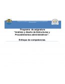 PRO ANALISIS Y DISEÑO DE ESTRUCTURAS Y PROCEDIMIENTOS ADMINISTRATIVOS