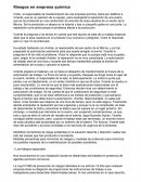 Riesgos en empresa química