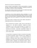 PROYECTO DE VIDA EN LA ADOLESCENCIA