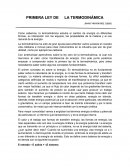 Primera ley de la TERMODINAMICA