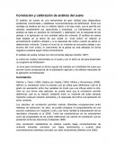 Correlación y calibración de análisis del suelo