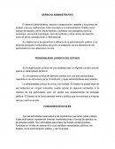 DERECHO ADMINISTRATIVO. PERSONALIDAD JURIDICA DEL ESTADO