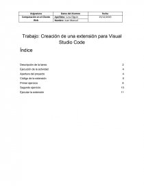 Creación de una extensión para visual Studio Code. Página 1