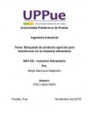 Búsqueda de producto agrícola para transformar en la industria alimentaria
