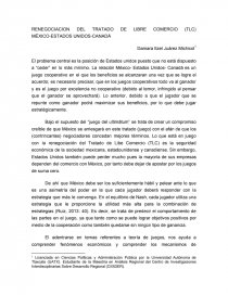RENEGOCIACION DEL TRATADO DE LIBRE COMERCIO (TLC) MÉXICO-ESTADOS UNIDOS-CANADÁ. Página 1