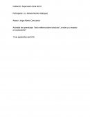 Actividad de aprendizaje: Texto reflexivo sobre la lectura “La nube y su impacto en la educación”