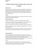 Modelo de desarrollo de software para control de entregas