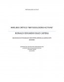 ANÁLISIS CRÍTICO “METODOLOGÍAS ACTIVAS”