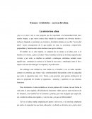 Ensayo: Aristóteles – acerca del alma