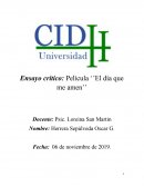 ENSAYO PELICULA EL DIA QUE ME AMEN
