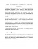 QUE RELACIÓN EXISTE ENTRE LA COMPETITIVIDAD Y LA CAPACIDAD INNOVADORA